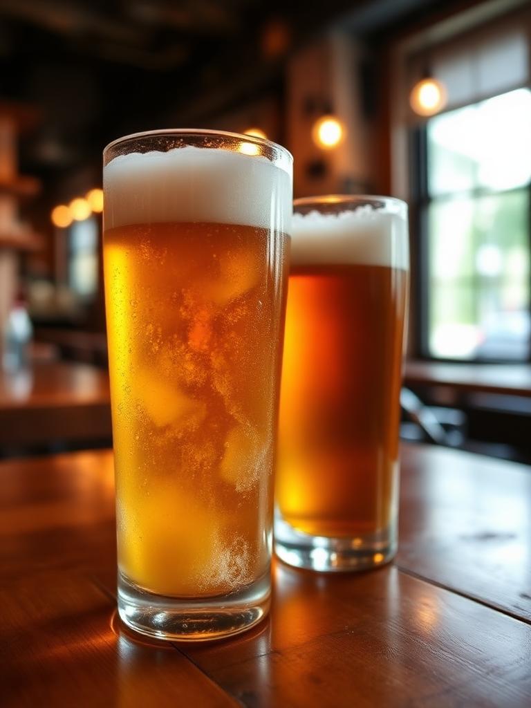 Cold draft beer at Sami Cafe